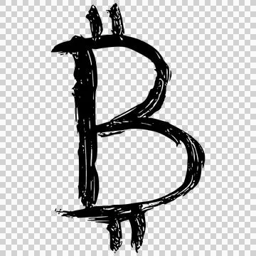 Bitcoin cryptocurrency sign Stock Illustration