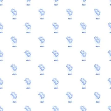 Bitcoin cryptocurrency symbol repeating pattern background イラスト素材