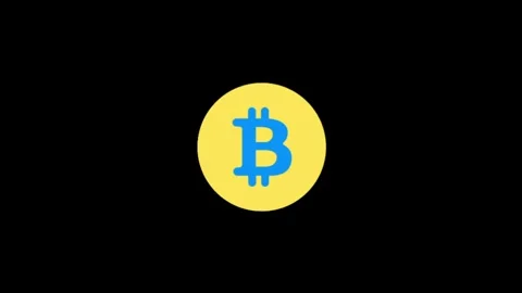 Bitcoin Cryptocurrency Symbol on Yellow Background in Modern Digital Art Stock Footage 341917743