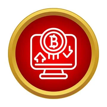 Bitcoin cryptocurrency trading on computer screen showing transactions Illustrazione stock