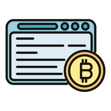 Bitcoin cryptocurrency transaction on a web browser displaying finance data Stock Illustration