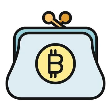 Bitcoin cryptocurrency virtual money wallet icon vector イラスト素材