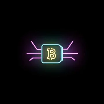 Bitcoin cryptocurrency wallet processing digital financial transactions 库存插图