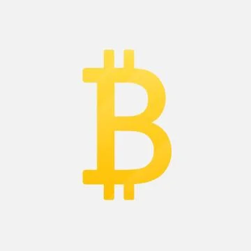 Bitcoin cryptographic symbol is an isolated icon made in a flat style Stock Illustration
