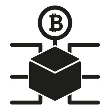 Bitcoin cube icon simple vector. Digital currency Stockillustratie