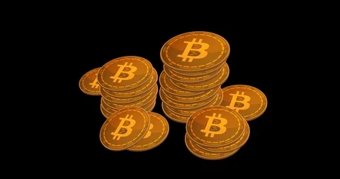 Bitcoin Currency with alpha Channel Stock-Footage 104013795
