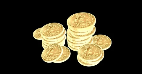 Bitcoin Currency with alpha Channel Stock-Footage 104014054