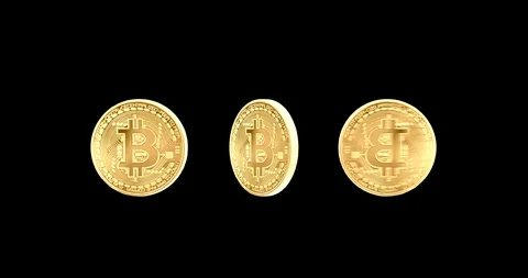 Bitcoin Currency with alpha Channel Stock-Footage 104014222