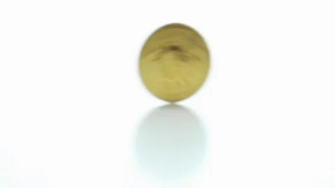 Bitcoin currency crossing the screen from side to side Stock Footage 133425603