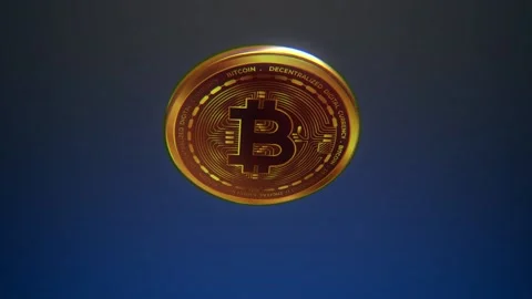 Bitcoin Currency Falls BTC Video stock 172257252