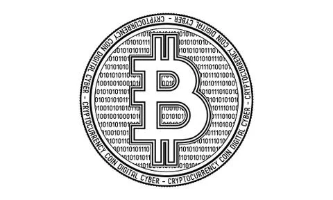 Bitcoin currency Stock Illustration