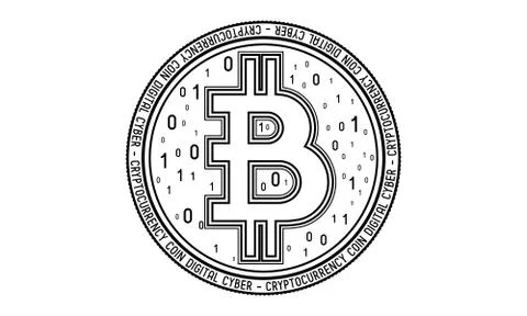 Bitcoin currency Stock Illustration