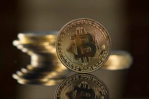 Bitcoin currency Stock Photos