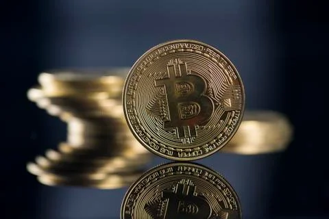 Bitcoin currency Stock Photos