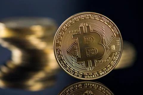 Bitcoin currency Stock Photos