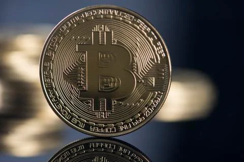 Bitcoin currency Stock Photos