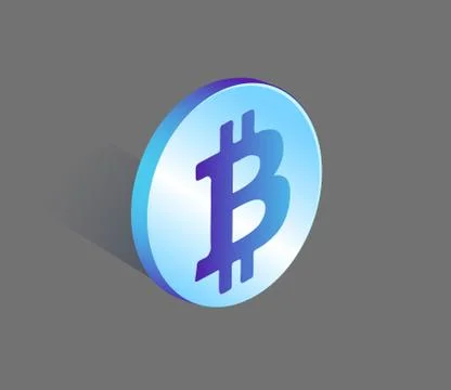 Bitcoin Currency Rounded Icon Vector Illustration Illustrazione stock