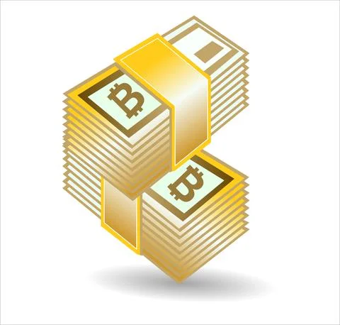 Bitcoin currency vector isolated Stock Illustration