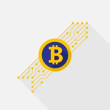 Bitcoin currency. Web banner. Vector illustration. Stock Illustration