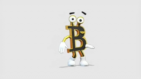 Bitcoin dancing Video Loop and Alfa Channel 库存影片 163287414
