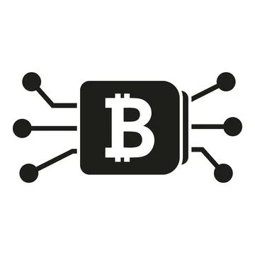 Bitcoin data icon simple vector. Block chain Stock Illustration