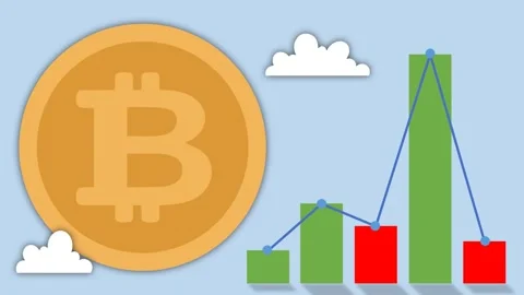 Bitcoin data market bar graph chart diagram. Bitcoin Graph Up and Graph Down Stock Footage 274531072