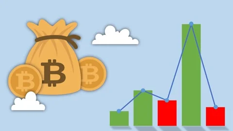 Bitcoin data market bar graph chart diagram. Bitcoin Graph Up and Graph Down Stock Footage 274531074