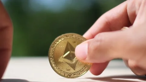 Bitcoin decentralized digital currency,  blockchain the cryptocurrency Stock Footage 195970548