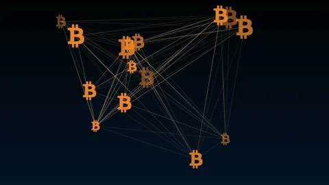 Bitcoin Decentralized Network Stock Footage 130799651