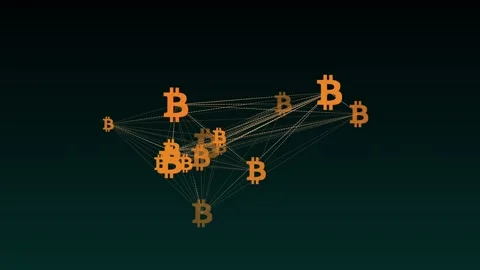 Bitcoin Decentralized Network Stock Footage 130799680