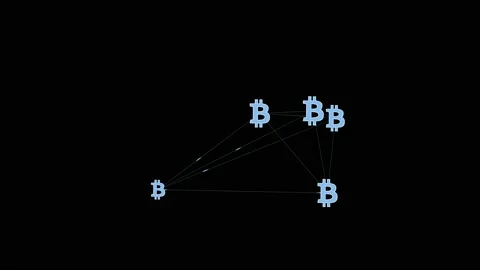 Bitcoin Decentralized Network Stock Footage 130954980
