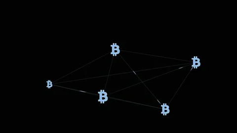 Bitcoin Decentralized Network Stock Footage 130954982