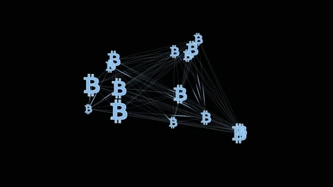 Bitcoin Decentralized Network Stock Footage 130955005