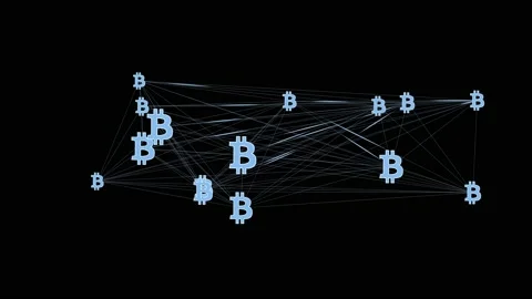 Bitcoin Decentralized Network Stock Footage 130955006