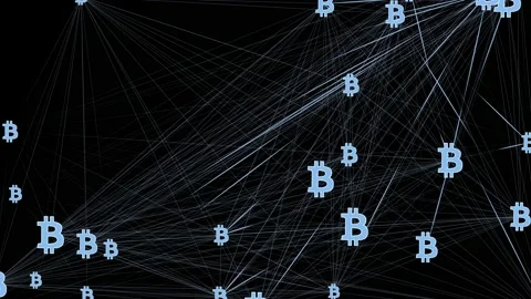 Bitcoin Decentralized Network Vídeo Stock 130955151