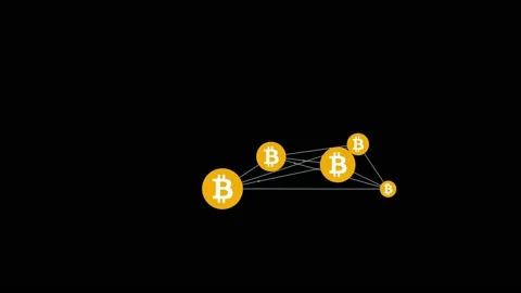 Bitcoin Decentralized Network Stock Footage 130956053