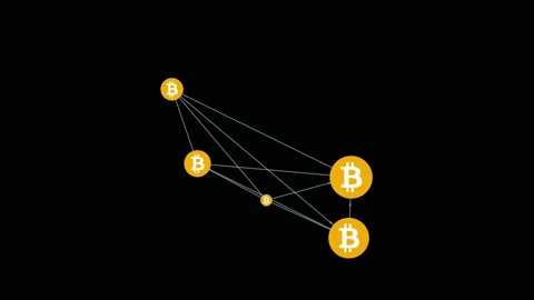 Bitcoin Decentralized Network Stock Footage 130956097