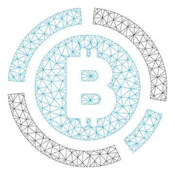 Bitcoin Diagram Vector Mesh Network Model Stock Illustration