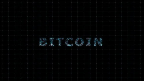 Bitcoin digital animation with binary code and calculations Stock Footage 104780685