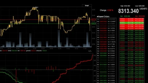 Bitcoin digital blockchain cryptocurrency Stock Footage 82578616