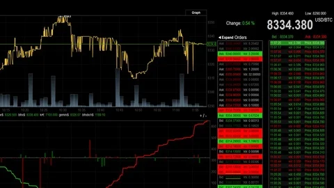 Bitcoin digital blockchain cryptocurrency Stock Footage 82578657