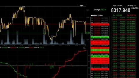 Bitcoin digital blockchain cryptocurrency Stock Footage 82578702