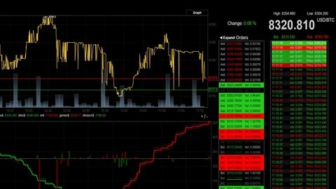Bitcoin digital blockchain cryptocurrency Stock Footage 82578709