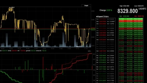 Bitcoin digital blockchain cryptocurrency Stock Footage 82578785