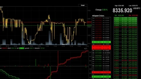 Bitcoin digital blockchain cryptocurrency Stock Footage 82578869