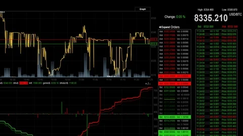 Bitcoin digital blockchain cryptocurrency Stock Footage 82578882