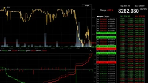Bitcoin digital blockchain cryptocurrency Stock Footage 82579200