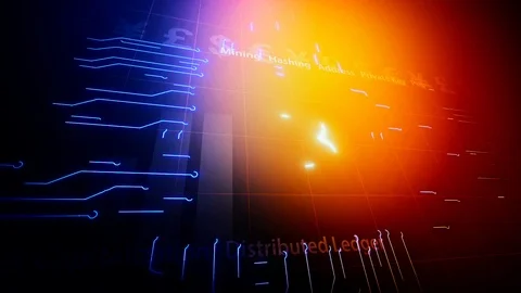 Bitcoin-Digital-circuit-board 動画素材 94133375