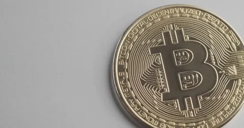 Bitcoin digital crypto currency Stock Footage 146428593