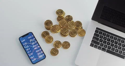 Bitcoin digital crypto currency Stock Footage 146428818
